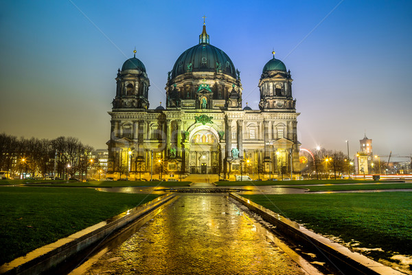 the Berliner Dom in the night in Berlin Germany Stock photo © bloodua