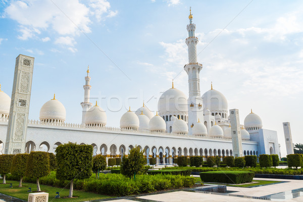 Moschee Abu Dhabi Stadt Einheit Nahen Osten Vereinigte Arabische Emirate Stock foto © bloodua