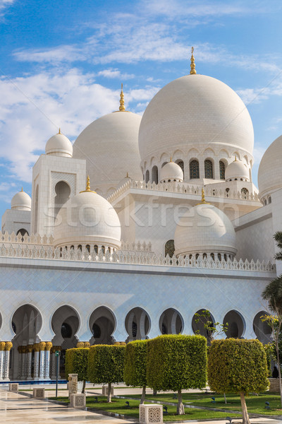 Mecset Közel-Kelet Egyesült Arab Emírségek Abu Dhabi város égbolt Stock fotó © bloodua