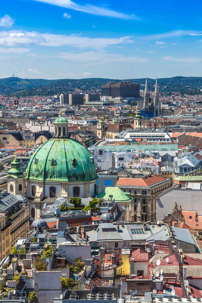 Panorama of Vienna from St. Stephen's Cathedral Stock photo © bloodua