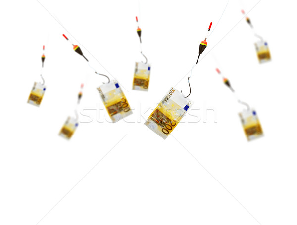 Money, bobber and fish-hook Stock photo © bloodua