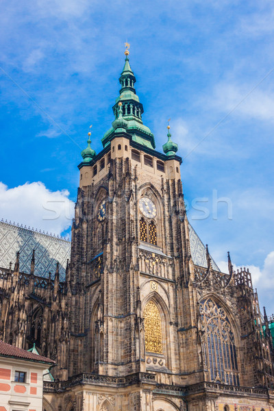 Vest fatada catedrală Praga Republica Ceha Imagine de stoc © bloodua