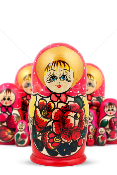 русский кукол изолированный белый семьи лице Сток-фото © bloodua