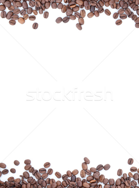ブラウン コーヒー豆 孤立した 白 チョコレート ストックフォト © bloodua