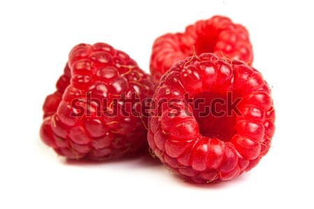 Bunch of a red raspberry on a white background. Close up macro s Stock photo © bloodua
