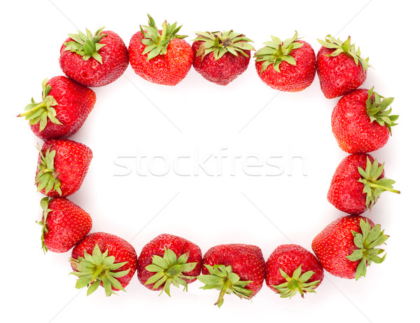 Strawberries frame Stock photo © bloodua