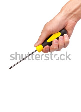 Hand is holding scissors isolated Stock photo © bloodua
