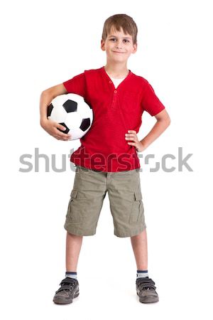Cute garçon football balle ballon [[stock_photo]] © bloodua