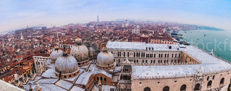 St. Marks Cathedral and square in Venice, Italy. Night. Church Stock photo © bloodua