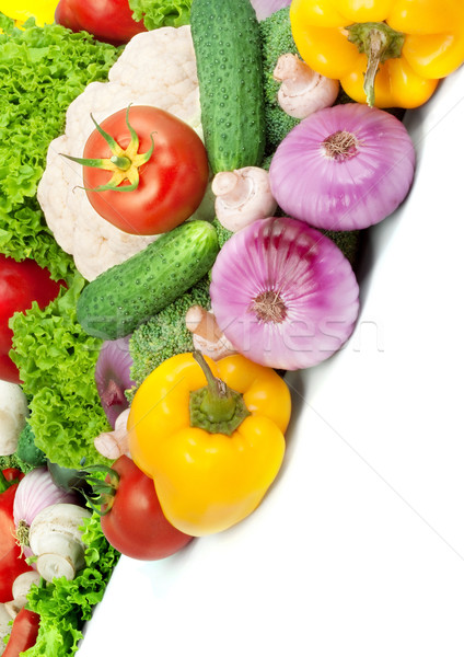 Verduras Frescas Aislado Blanco Hoja Frutas Fondo Foto Stock C Sergii Figurnyi Bloodua 3537704 Stockfresh