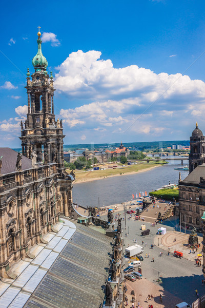 Panorama dresden Almanya Cityscape ufuk çizgisi şehir Stok fotoğraf © bloodua