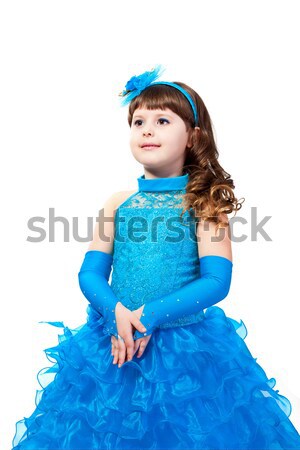 Portret cute glimlachend meisje prinses jurk Stockfoto © bloodua