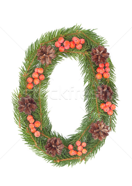 Número árbol de navidad decoración completo establecer verde Foto stock © bloodua