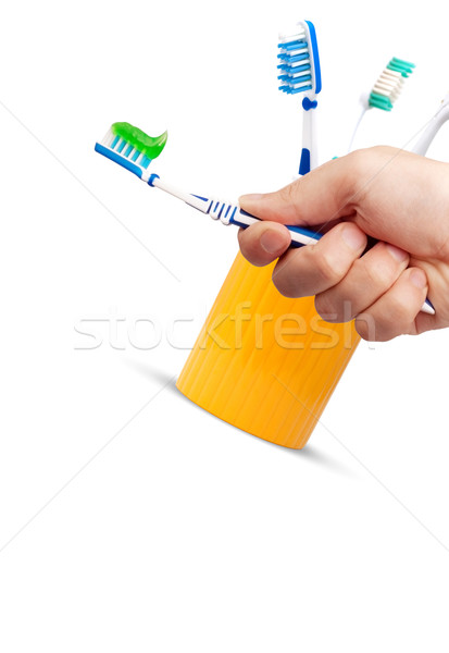 Toothbrush and toothpaste Stock photo © bloodua