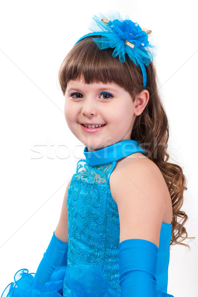 Portret cute glimlachend meisje prinses jurk Stockfoto © bloodua