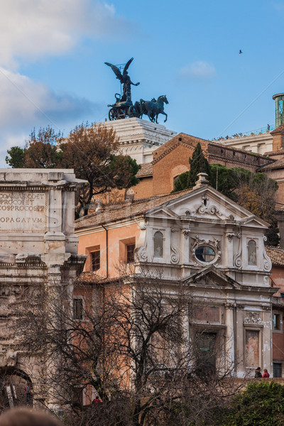 Roman ruine Roma antic Blue Sky zi Imagine de stoc © bloodua