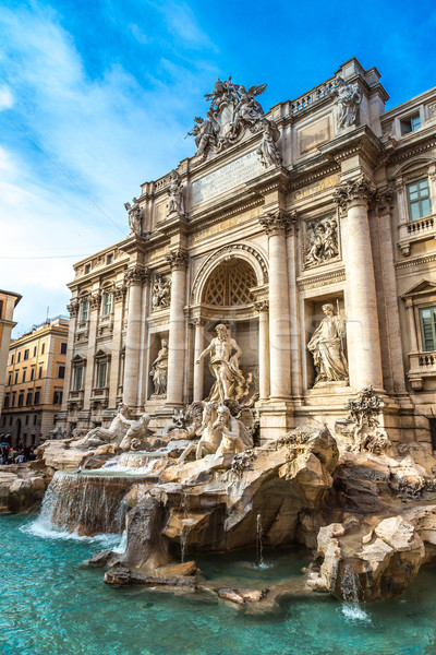 Trevi Çeşmesi ünlü işaret Roma çeşme dünya Stok fotoğraf © bloodua