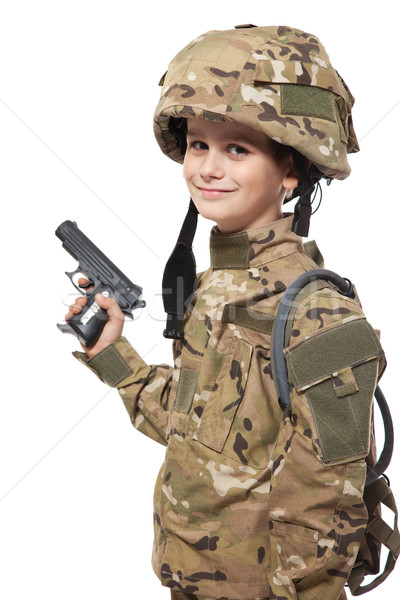 Jeunes soldat fusil comme [[stock_photo]] © bloodua