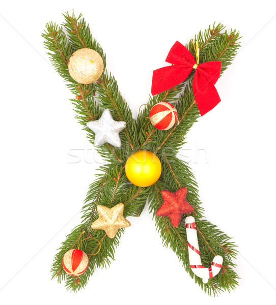 Stockfoto: Christmas · alfabet · vol · ingesteld · geïsoleerd · witte