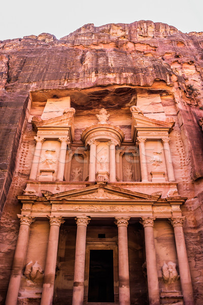 Stockfoto: Schatkist · Jordanië · oude · stad · dag · berg