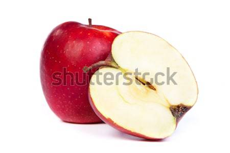 Pomme rouge core isolé blanche Photo stock © bloodua