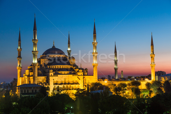 Niebieski meczet istanbul Turcja widoku wcześnie Zdjęcia stock © bloodua