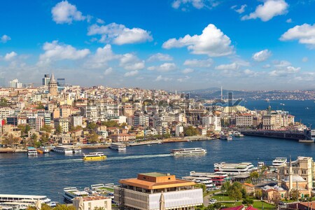 İstanbul panoramik görmek kule Türkiye altın Stok fotoğraf © bloodua