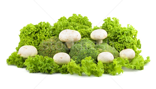 шампиньон салата свежие аппетитный грибы изолированный Сток-фото © bloodua