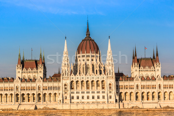 Chain Bridge and Hungarian Parliament, Budapest, Hungary Stock photo © bloodua