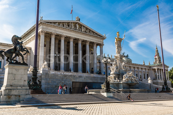 Parlament constructii Viena Austria august 2013 Imagine de stoc © bloodua