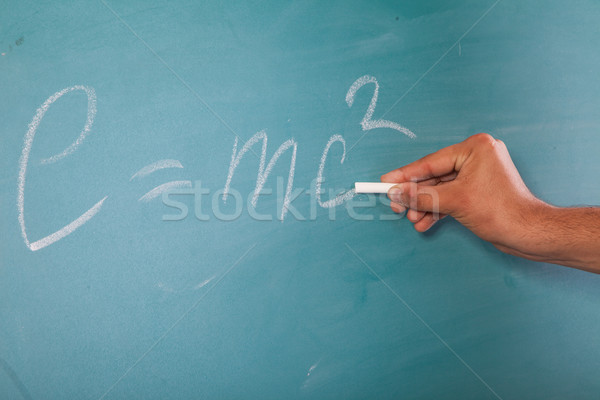 Einstein's Formula E=mc2 on a blackboard Stock photo © bloodua