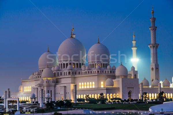 Sheikh Zayed Mosque at night. Abu Dhabi, United Arab Emirates Stock photo © bloodua