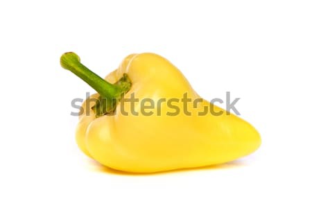 Stock photo: A yellow bell pepper isolated on white