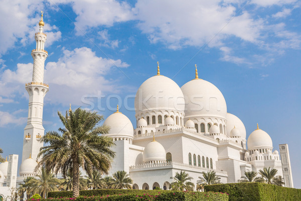 Mezquita Oriente Medio Emiratos Árabes Unidos Abu Dhabi ciudad cielo Foto stock © bloodua