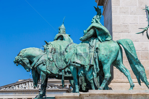 Hungary, Budapest Heroes' Square in the summer on a sunny day Stock photo © bloodua