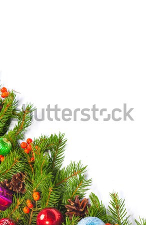 Natal quadro decorações isolado branco Foto stock © bloodua