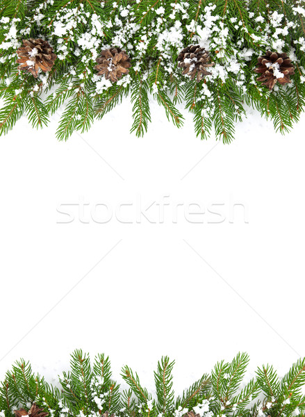 Zdjęcia stock: Christmas · struktura · śniegu · odizolowany · biały · lasu