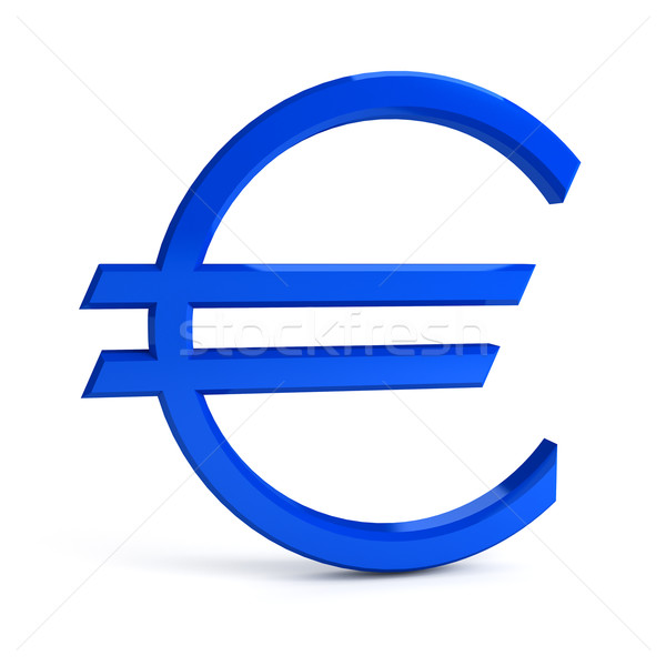 Euro sign over white background Stock photo © blotty