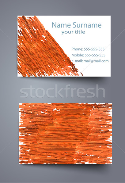 Modern simple light business card template Stock photo © blotty