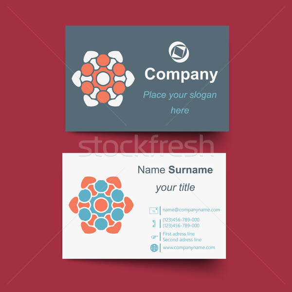 Modern simple light business card template Stock photo © blotty