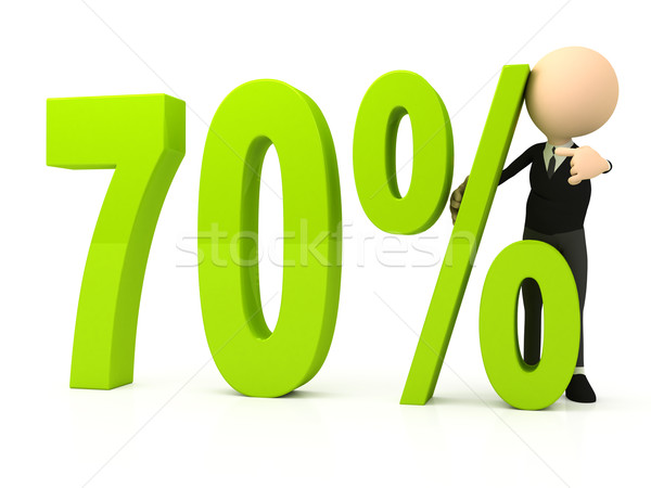 Percent symbol on white background Stock photo © blotty