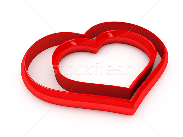 Stock photo: 3d heart over white background