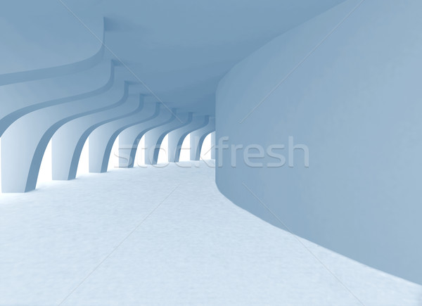 Tunnel Bogen 3D gerendert Bild abstrakten Stock foto © blotty