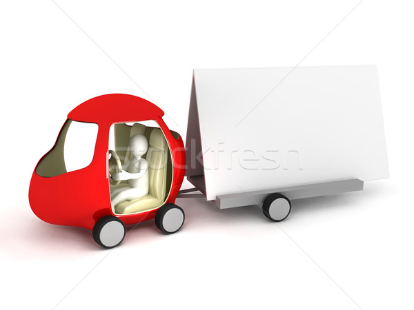 car with  advertising banner Stock photo © blotty