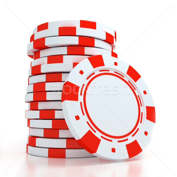 Simple fichas de casino blanco dinero diseno Foto stock © blotty