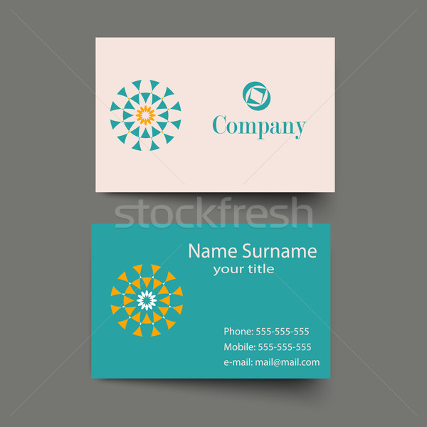 Modern simple light business card template Stock photo © blotty