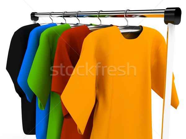 Hanger with clothes any color Stock photo © blotty