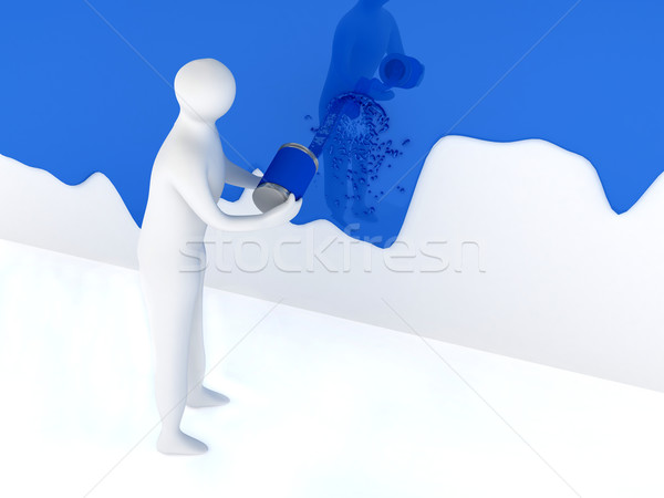 3d person painting Stock photo © blotty