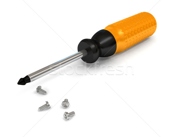 screwdriver over white background Stock photo © blotty