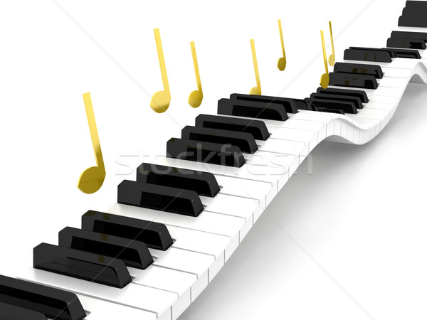 Piano over background Stock photo © blotty